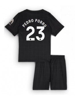 Tottenham Hotspur Pedro Porro #23 Replika Borta Kläder Barn 2025-26 Kortärmad (+ byxor)